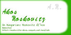 akos moskovitz business card